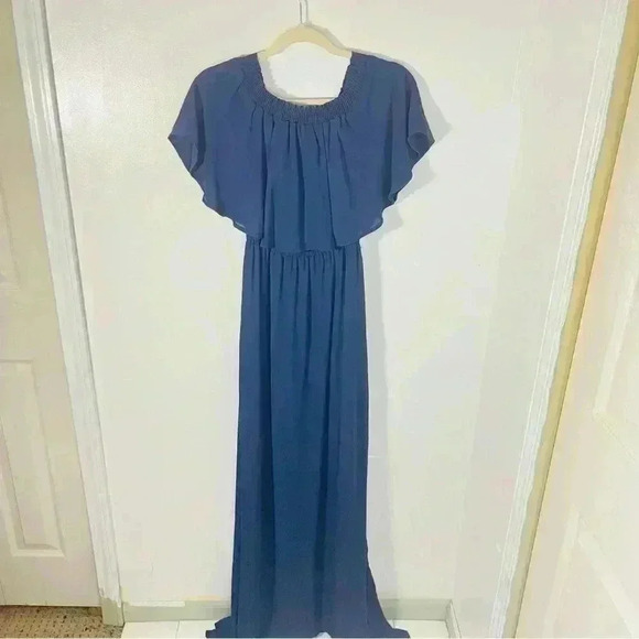 NWT Show Me Your MuMu Hacienda Maxi Dress Off the Shoulder Wedding - Picture 2 of 8